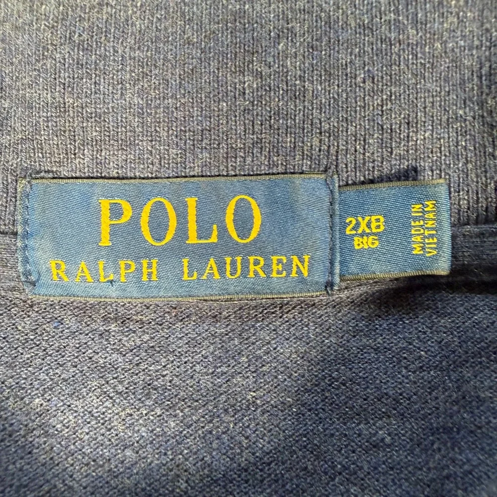 Polo Ralph Lauren Mens 2XB Big Navy Blue Short Sleeve Cotton Polo Shirt #4431
